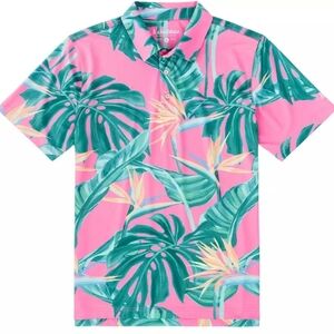 Chubbies Mens Birds Of Paradise Performance Polo, NWT